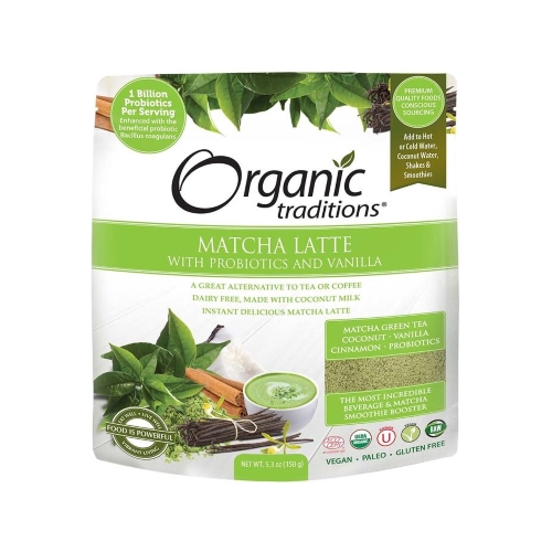 Organic Traditions Matcha Latte With Probiotics 